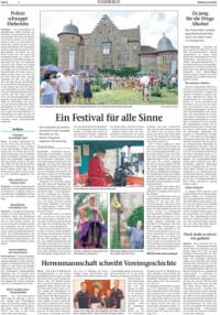 Zeitungsbericht Gartenfest Eyrichshof