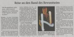 Pressebericht zur Lichtjonglage von Detlef Vogt