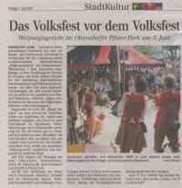 Detlefocus Flammenus der Gaukler und sein Weib Dasha am Walburgisgericht in Oberndorf