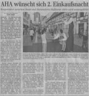 Walkact zur 1. Hassfurter Einkaufsnacht