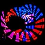 Lichtkunst Jonglage