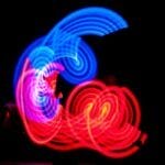 Lichtkunst LED Jonglage