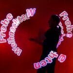 LED Lichtshow Künstler Weihnachtsfeier