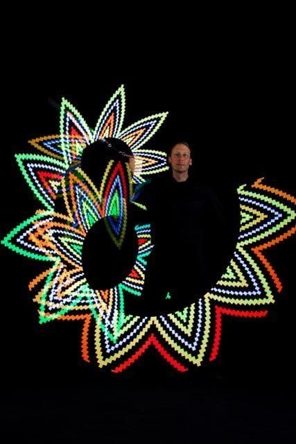 LED Leuchtshow mit Pixel Poi