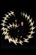 Lichtkünstler bei der Lichtshow