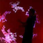 Lichtshow Weihnachtsfeier