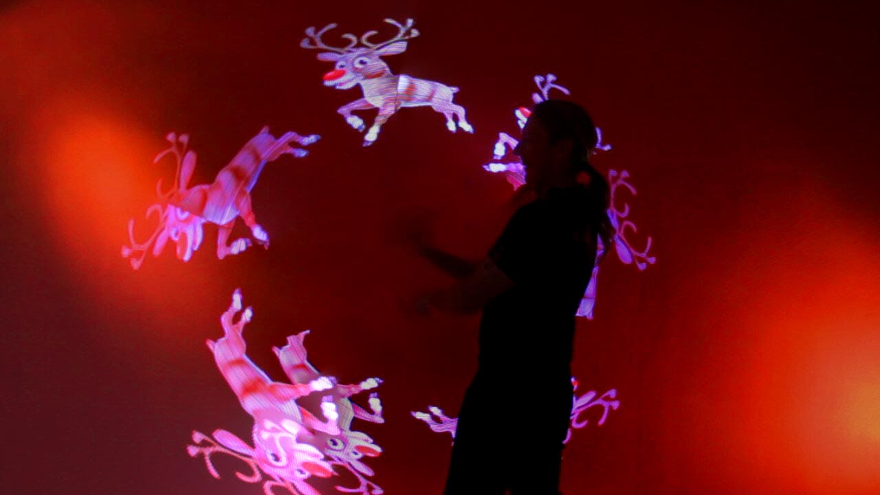 Lichtshow Weihnachtsfeier