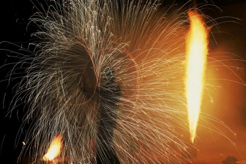  Feuershow Künstler Weihnachtsfeier