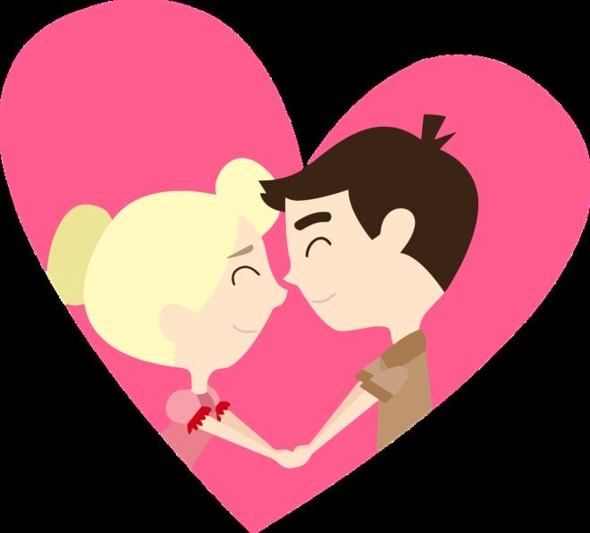 Hochzeitsherz zum Ausschneiden