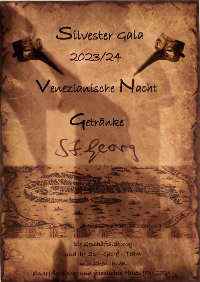 Ein Plakat für die Silverster-Gala.