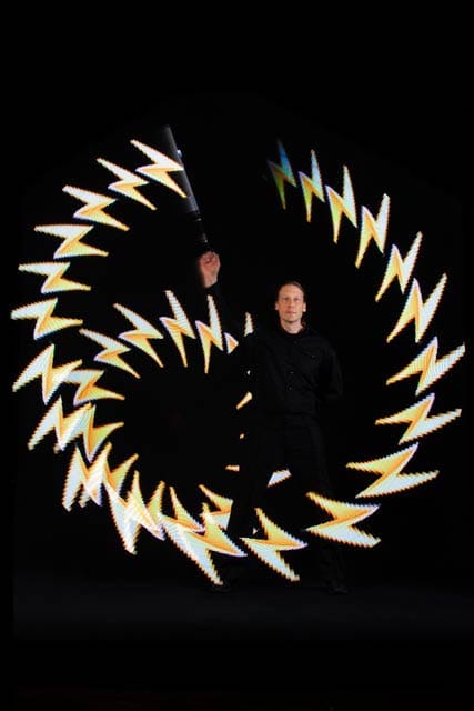 Pixelpoi Performance bei der LED Show zum Geburtstag